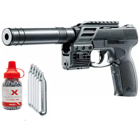 Paquete Umarex TDP Laser Silenciador CO2 Posta Cal .177 4.5mm